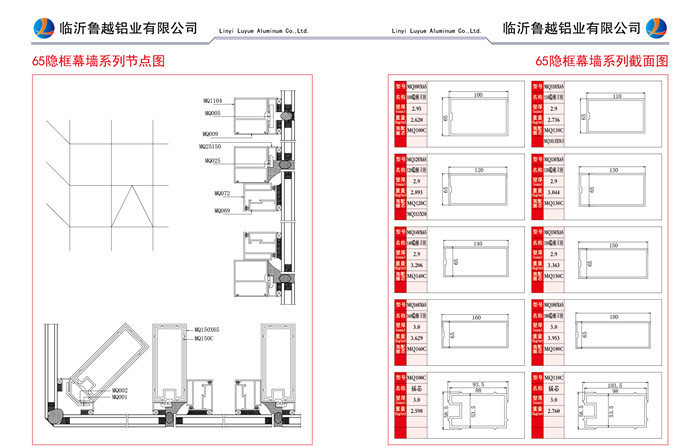 65隐框幕墙系列