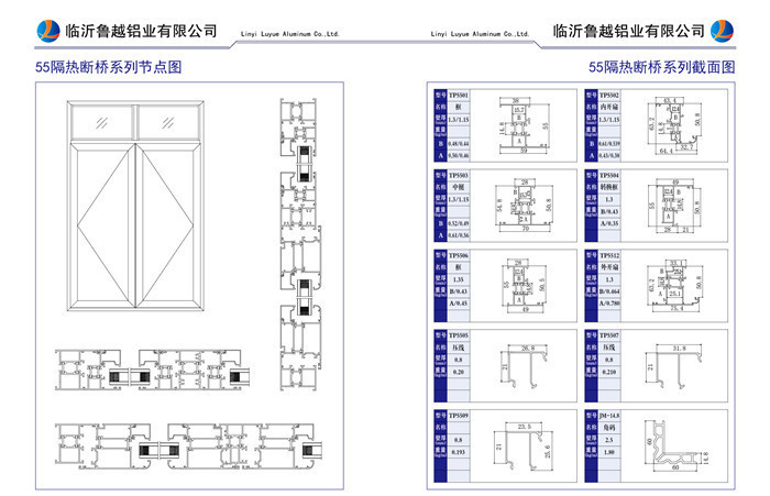 55隔热断桥系列